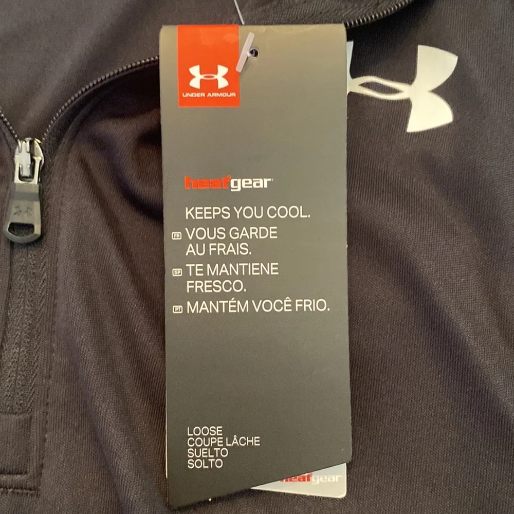 Youth Under Armour Black Long Sleeved Athletic Jacket